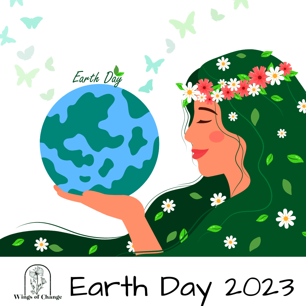 Earth Day 2023, Woman Looking at Globe