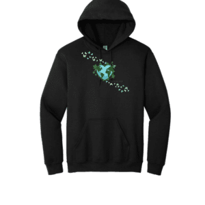 Earth Day Hoodie 2023 with Heart World by Wings of Change