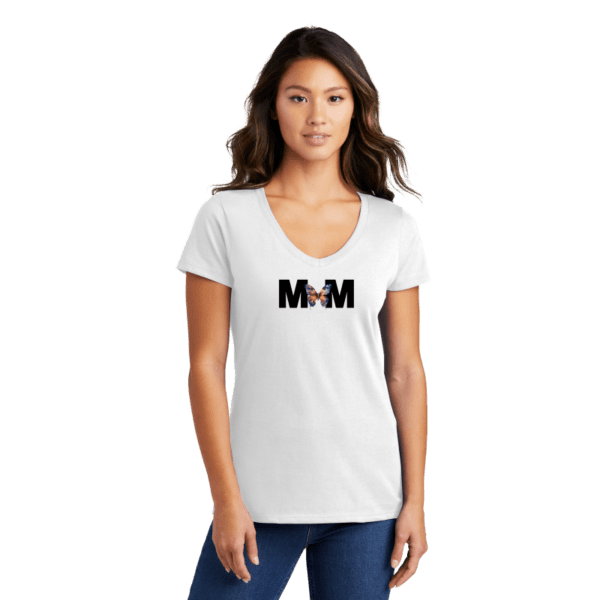 Butterfly mom and mini v-neck shirt
