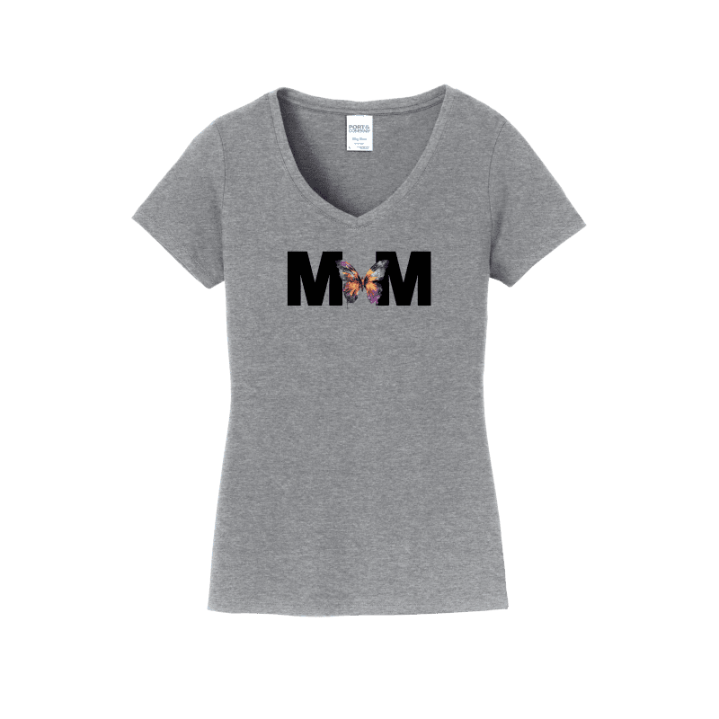 Mom butterfly athletic heather tee