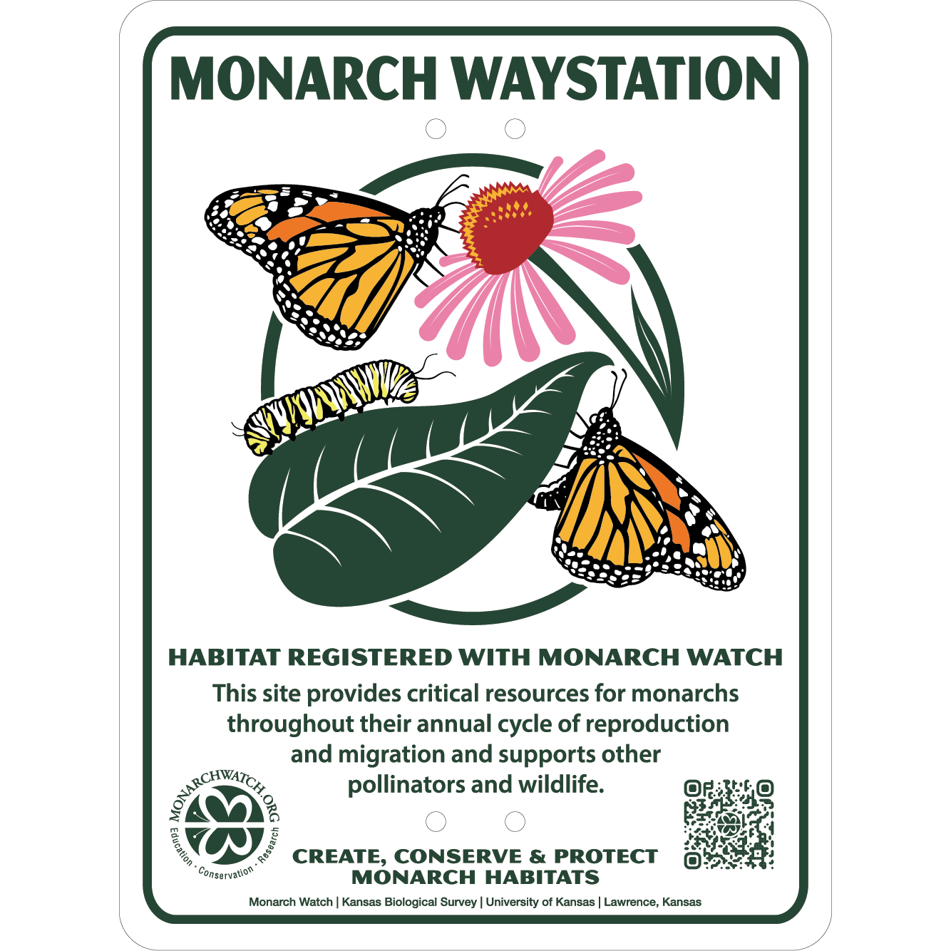 Certified Monarch Waystation habitat recognition badge